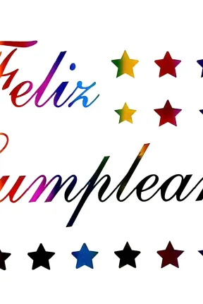 FELİZ COMPLEANOS GÖKKUŞAĞI RENKLİ YAPIŞKANLI BALON STİCKER