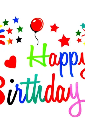 HAPPY BİRTHDAY RENKLİ YAPIŞKANLI BALON STİCKER