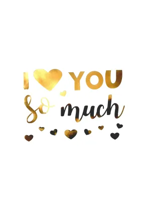 I LOVE YOU GOLD YAPIŞKANLI BALON STİCKER