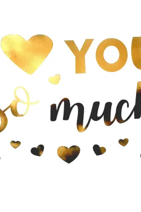 I LOVE YOU GOLD YAPIŞKANLI BALON STİCKER