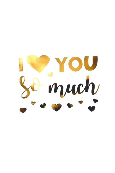 I LOVE YOU GOLD YAPIŞKANLI BALON STİCKER
