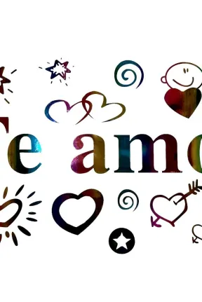 TE AMO RENKLİ YAPIŞKANLI BALON STİCKER