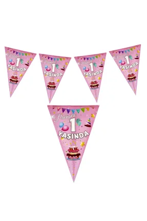 1 YAŞ PEMBE ÜÇGEN FLAMA