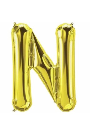 TOPTAN  16 INC FOLYO BALON HARF ALTIN N