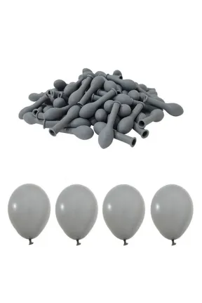 Toptan Pastel Mini Gri Balon 5 inc