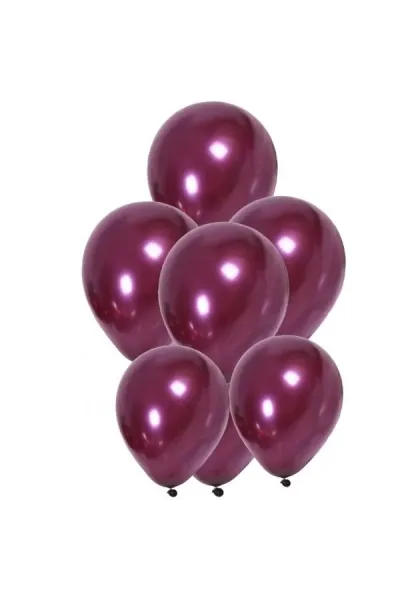 Toptan Metalik Bordo Balon 12 inc