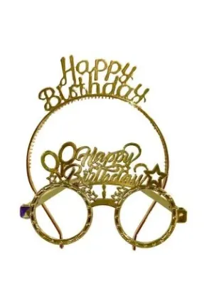 MİKA TAÇ GÖZLÜK HAPPY BİRTHDAY GOLD