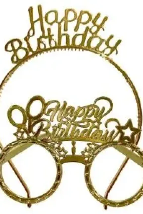 MİKA TAÇ GÖZLÜK HAPPY BİRTHDAY GOLD