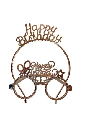 MİKA TAÇ GÖZLÜK HAPPY BİRTHDAY ROSEGOLD
