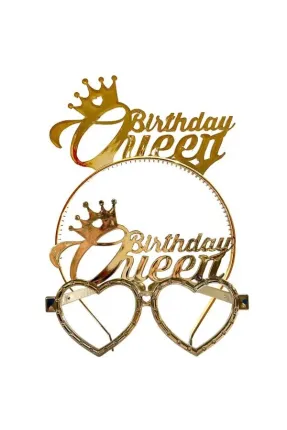 MİKA TAÇ GÖZLÜK BİRTHDAY QUEEN GOLD