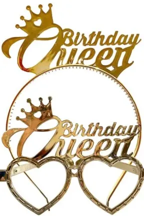 MİKA TAÇ GÖZLÜK BİRTHDAY QUEEN GOLD