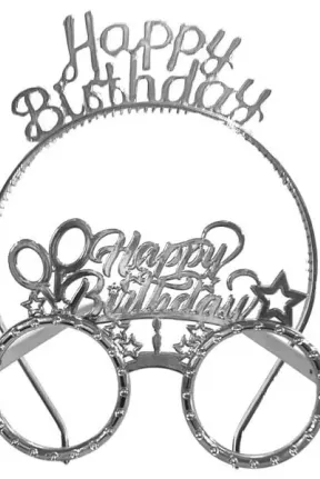 MİKA TAÇ GÖZLÜK HAPPY BİRTHDAY GÜMÜŞ