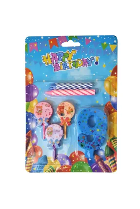 AYICIKLI MAVİ 9 RAKAM MUM