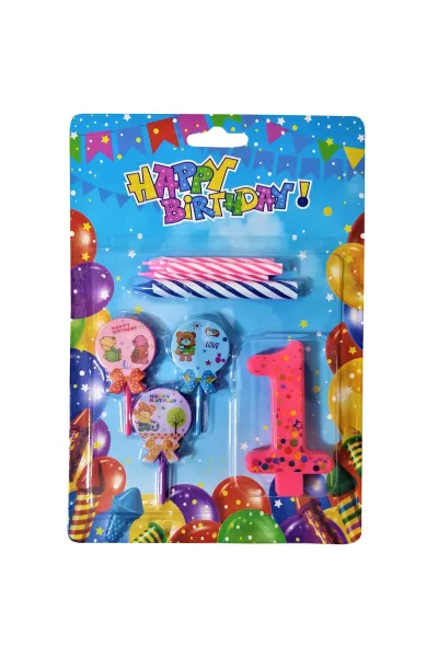 AYICIKLI PEMBE 1 RAKAM MUM