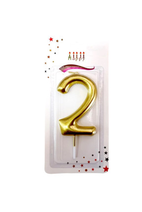 BÜYÜK BOY 2 RAKAM GOLD MUM 13,5CM