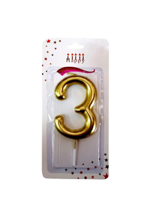 BÜYÜK BOY 3 RAKAM GOLD MUM 13,5CM