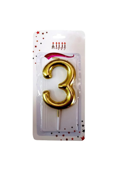 BÜYÜK BOY 3 RAKAM GOLD MUM 13,5CM