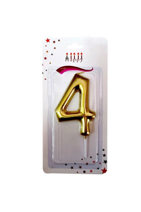 BÜYÜK BOY 4 RAKAM GOLD MUM 13,5CM