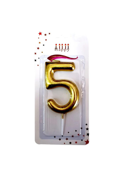 BÜYÜK BOY 5 RAKAM GOLD MUM 13,5CM