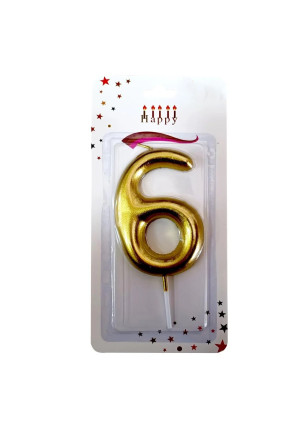 BÜYÜK BOY 6 RAKAM GOLD MUM 13,5CM