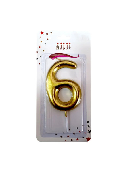 BÜYÜK BOY 6 RAKAM GOLD MUM 13,5CM