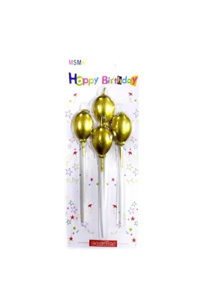 4 LÜ ÇUBUKLU BALON GOLD MUM 13.5CM