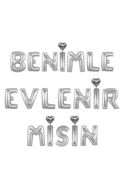BENİMLE EVLENİRMİSİN GÜMÜŞ SET BALON