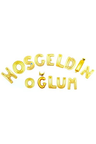 HOŞGELDİN OĞLUM GOLD SET BALON