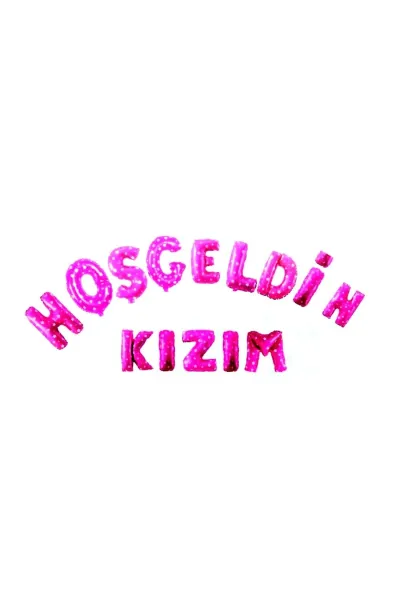 HOŞGELDİN KIZIM YILDIZLI PEMBE SET BALON