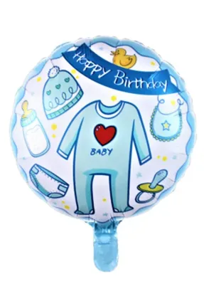 18 INC YUVARLAK BABY MAVİ RENK FOLYO BALON 43*43