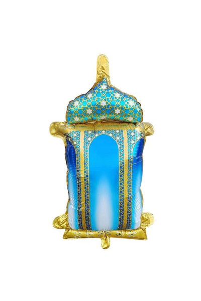 18 INC RAMAZAN KANDİL FİGÜRLÜ MAVİ FOLYO BALON 59.5*58