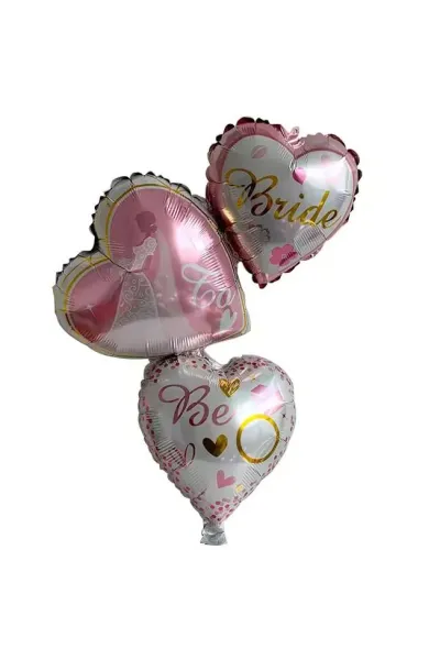 3 LÜ KALP BRİDE TO BE FOLYO BALON