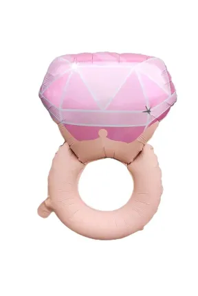 TEK TAŞ YÜZÜK PEMBE FOLYO BALON 46*72