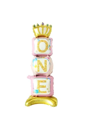 AYAKLI ONE PEMBE FOLYO BALON 34*108