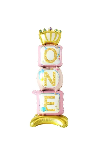 AYAKLI ONE PEMBE FOLYO BALON 34*108