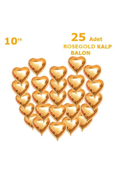 25 KALPLİ 10 İNC ROSEGOLD SET BALON