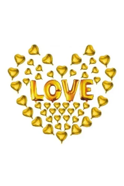 49 KALPLİ LOVE GOLD SET BALON