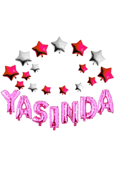 YILDIZLI YAŞINDA PEMBE SET BALON