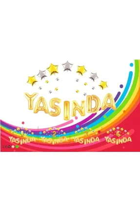 YILDIZLI YAŞINDA GOLD SET BALON