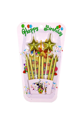 2 Lİ ÇUBUKLU YILDIZ GOLD MUM 