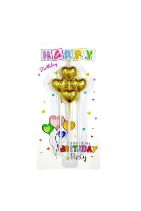 4 LÜ ÇUBUKLU LOVE KALP GOLD MUM