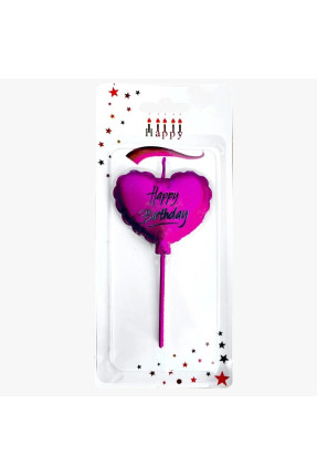 HAPPY BİRTHDAY KALP MOR MUM