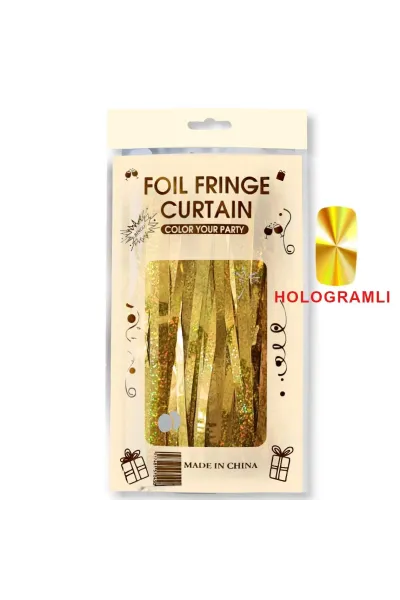 İTHAL METALİZE HOLOGRAM GOLD MASA ETEĞİ