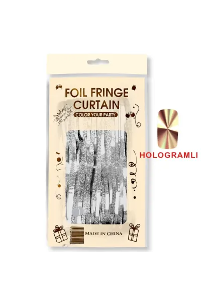 İTHAL METALİZE HOLOGRAM GÜMÜŞ MASA ETEĞİ