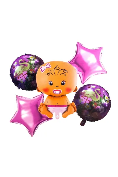 BEBEK PEMBE 5Lİ SET BALON