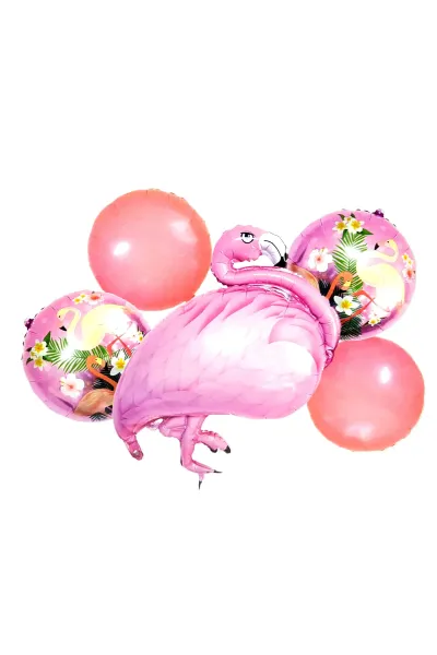 FLAMİNGO PEMBE 5Lİ SET BALON