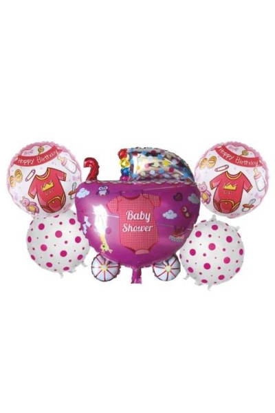 PUSET PEMBE 5Lİ SET BALON