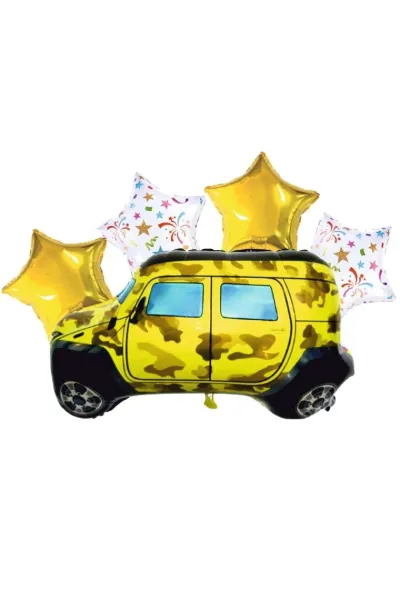 SARI JEEP 5Lİ FOLYO SET BALON