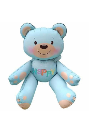 OTURAN AYI MAVİ FOLYO BALON 77*70