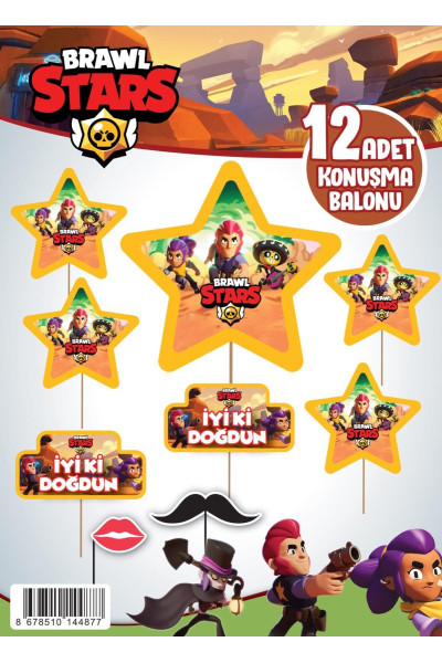 KONUŞMA BALONU SET 12 Lİ BROW STAR